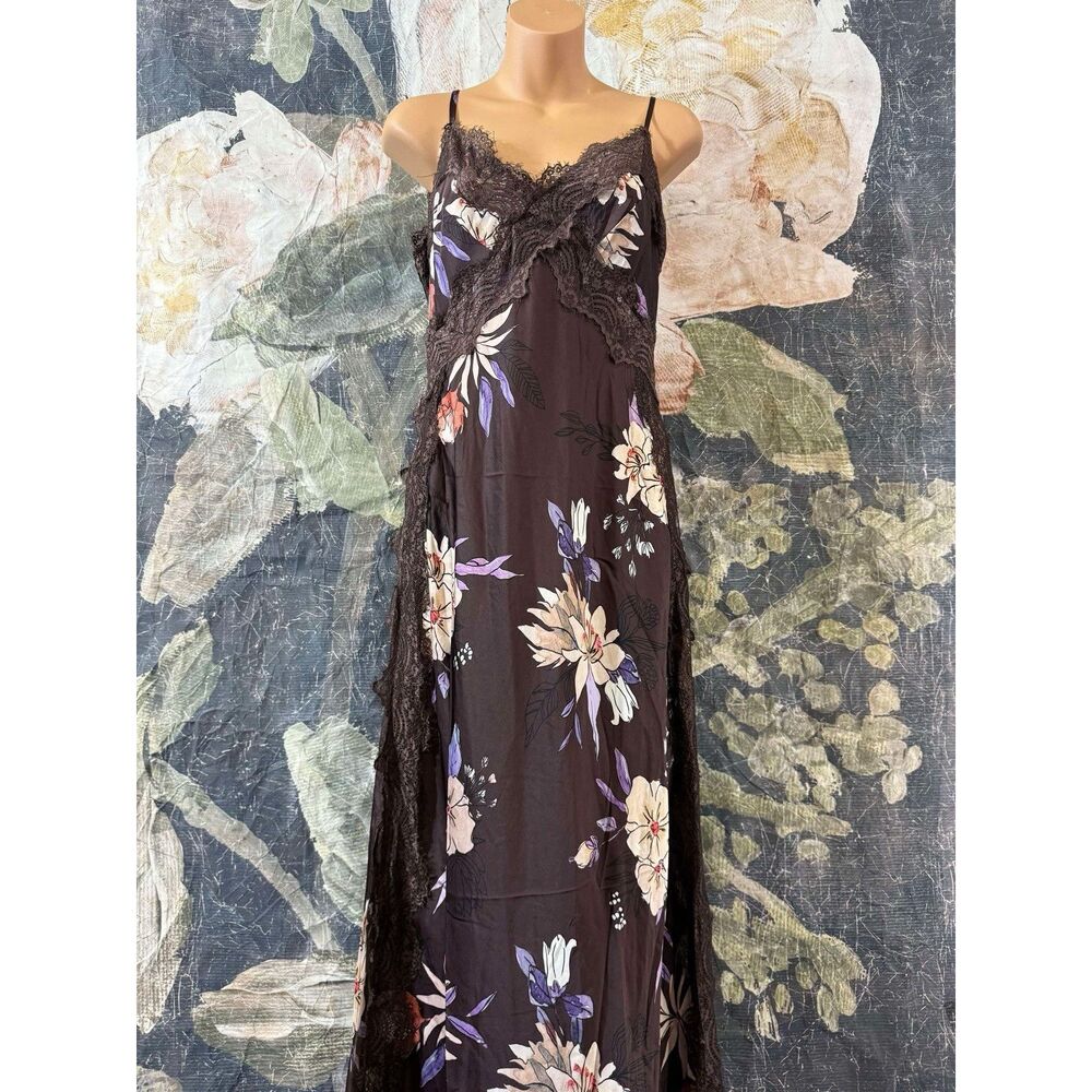 NWT Anthropologie Hutch Satin Midi Slip Dress Size Medium - Picture 7 of 11
